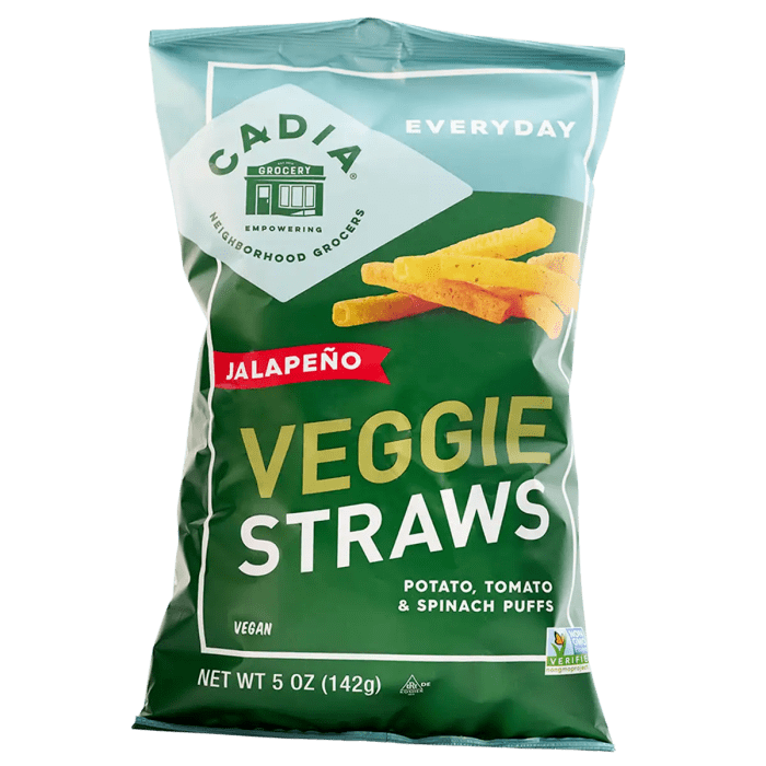 Cadia Everyday Veggie Straws Jalapeno, 5oz.