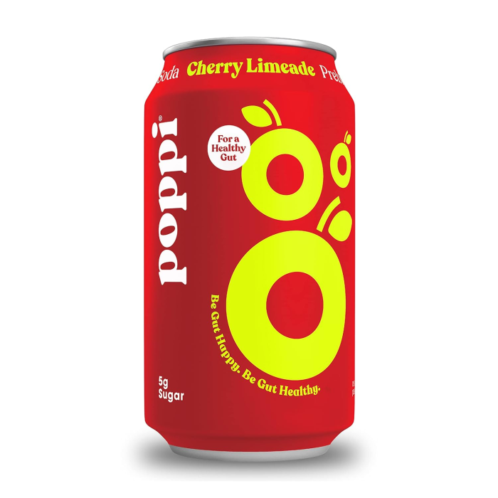 Poppi Cherry Limeade Prebiotic Soda, 12oz.