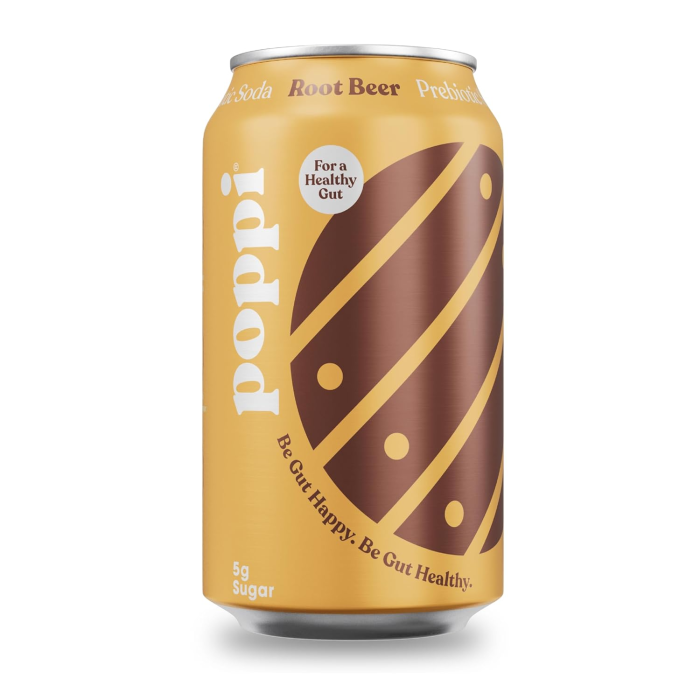 Poppi Root Beer Prebiotic Soda, 12oz.