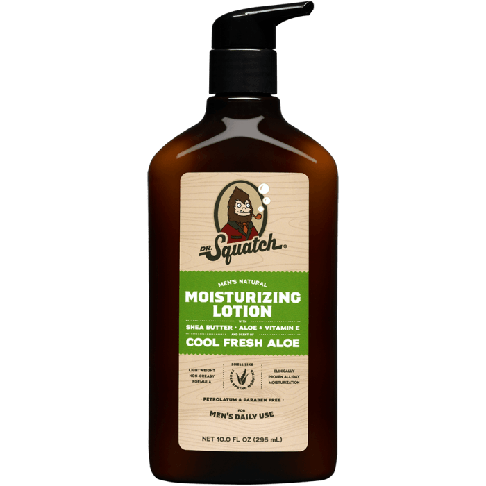 Dr. Squatch Cool Fresh Aloe Moisturizing Lotion, 10oz.