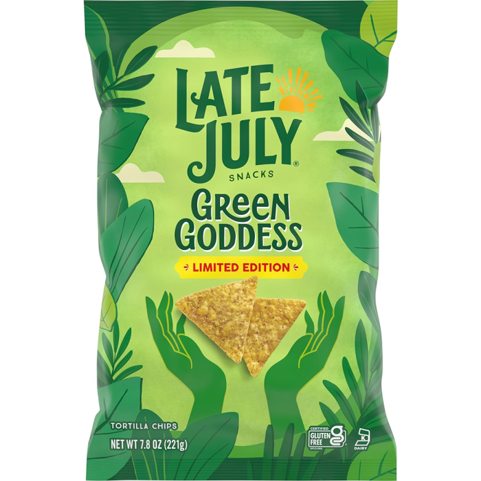 Late July Snacks Green Goddess Tortilla Chips, 7.8oz.