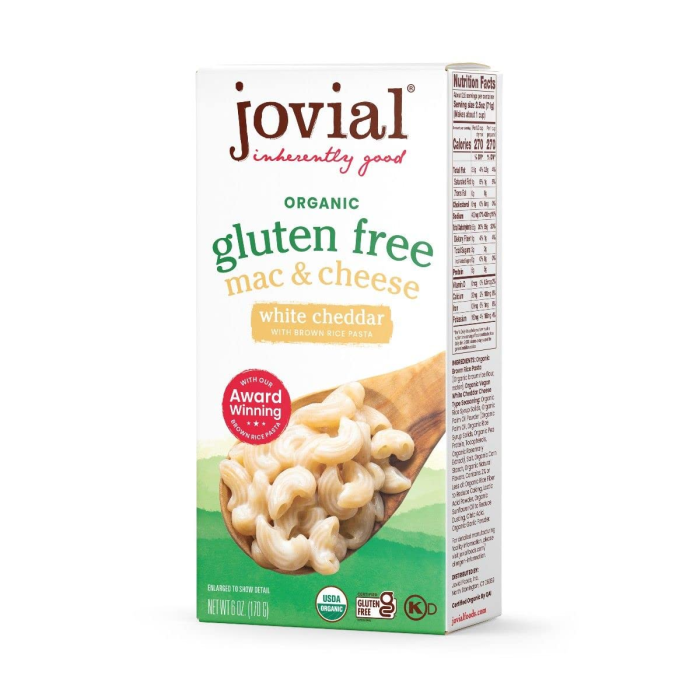 Jovial Organic Mac & Cheese White Cheddar, 6oz.