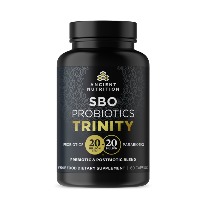 Ancient Nutrition SBO Probiotics Trinity, 60 Capsules