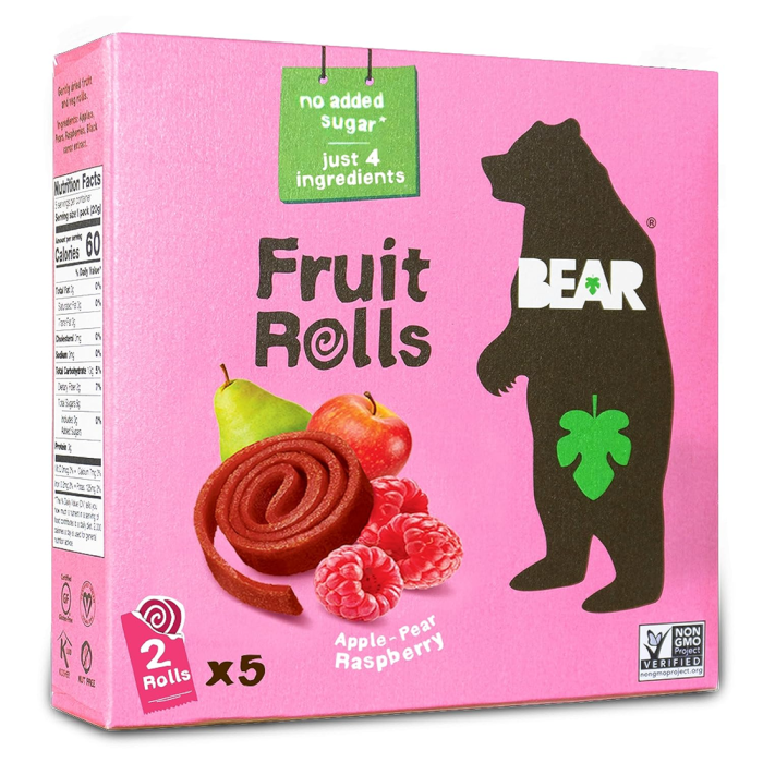 Bear Raspberry Fruit Rolls, 3.5oz.