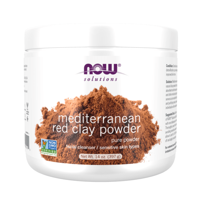 NOW Foods Mediterranean Red Clay Powder - 14 oz.