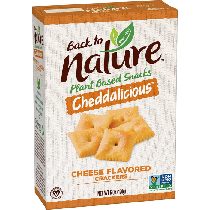 Back To Nature Cheddalicious Cheese Flavored Crackers, 6oz.