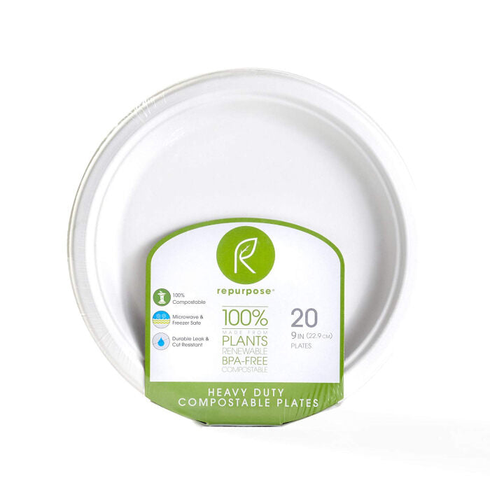 Repurpose 100% Compostable Plates, 9 in., 20 count