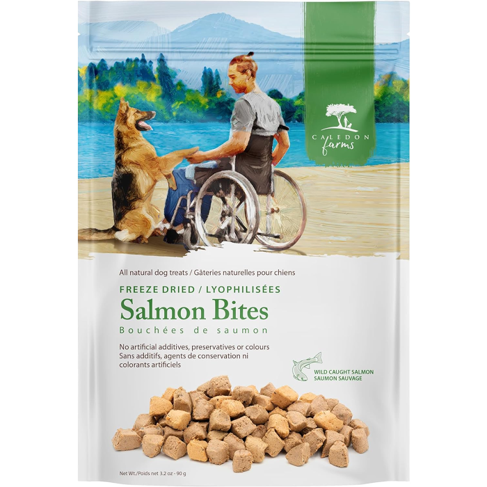 Caledon Farms Freeze Dried Salmon Bites Dog Treats, 3.2oz.