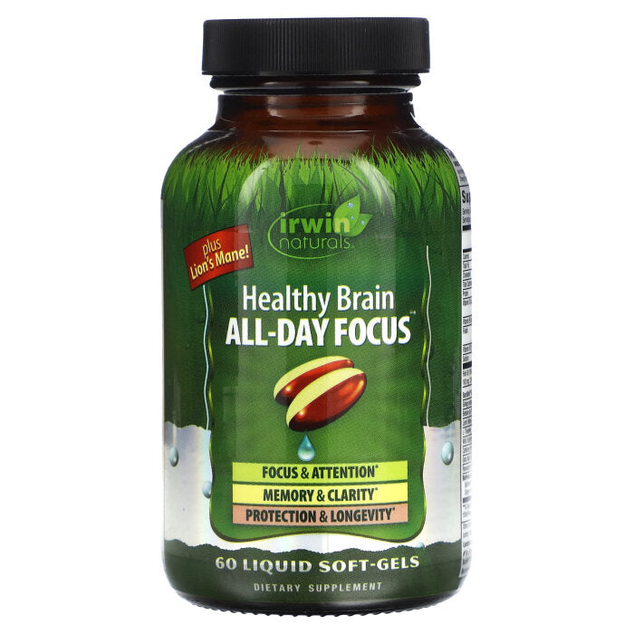 Irwin Naturals Healthy Brain All Day Focus, 60 Liquid Softgels