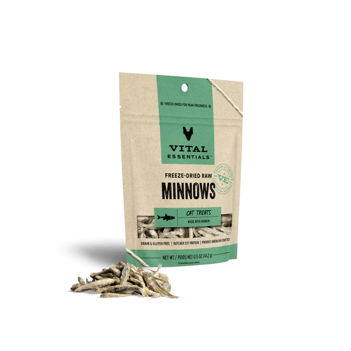 Vital Essentials Freeze Dried Raw Minnows Cat Treat, 0.5oz