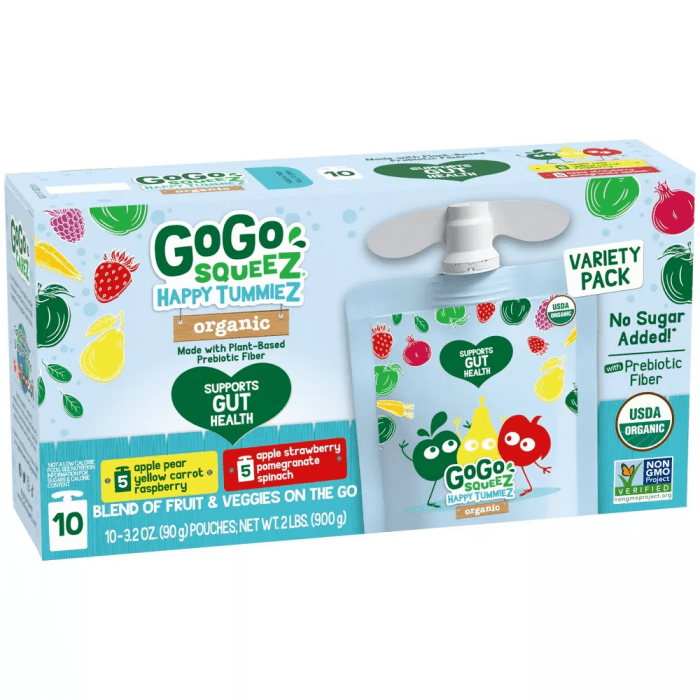 GoGo Squeez Happy TummieZ Organic Fruit & Veggie, 32oz.