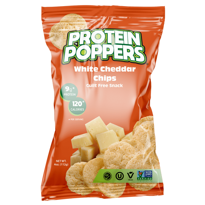 Protein Poppers White Cheddar, 4oz.