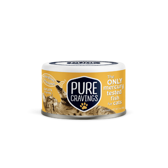 Pure Cravings Wild Sardines Mackerel Cutlets in Gravy, 3 oz.