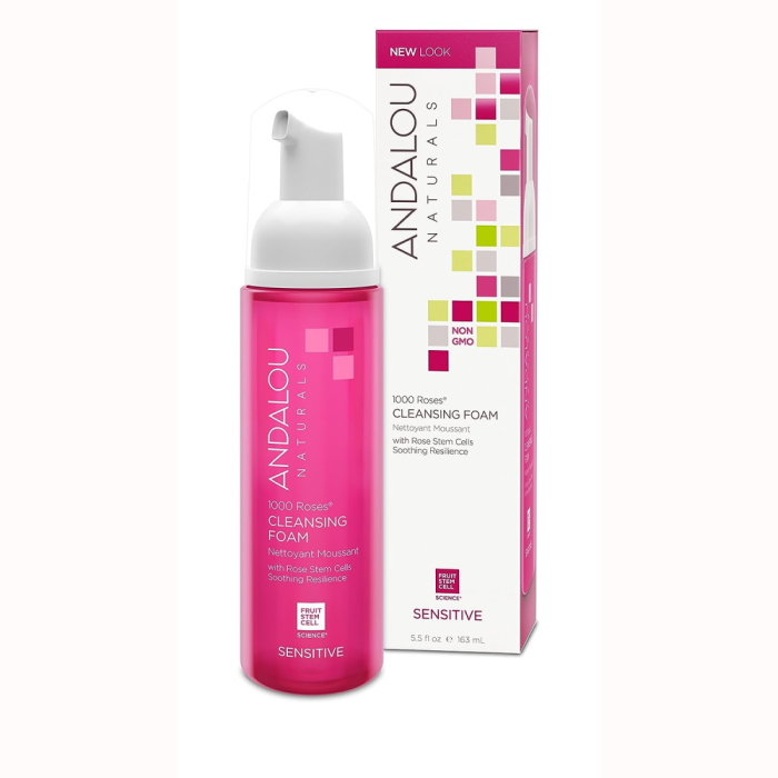 Andalou Naturals 1000 Roses Gentle Cleansing Foam, 5.5oz.