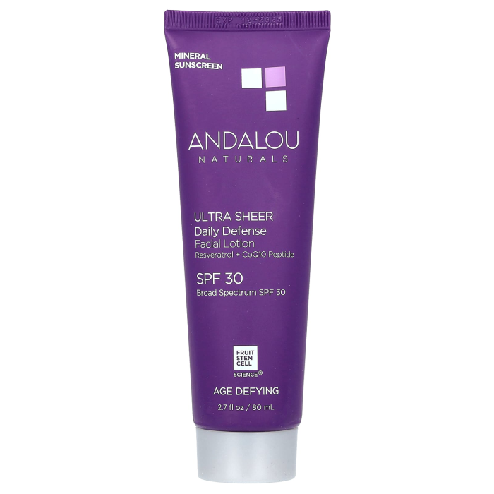 Andalou Naturals Ultra Sheer Daily Defense Facial Lotion SPF 30, 2.7oz.