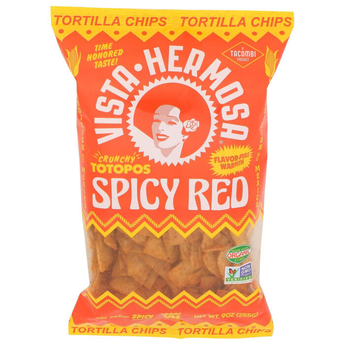 Vista Hermosa Totopos Red Corn Tortilla Chips, 9oz.