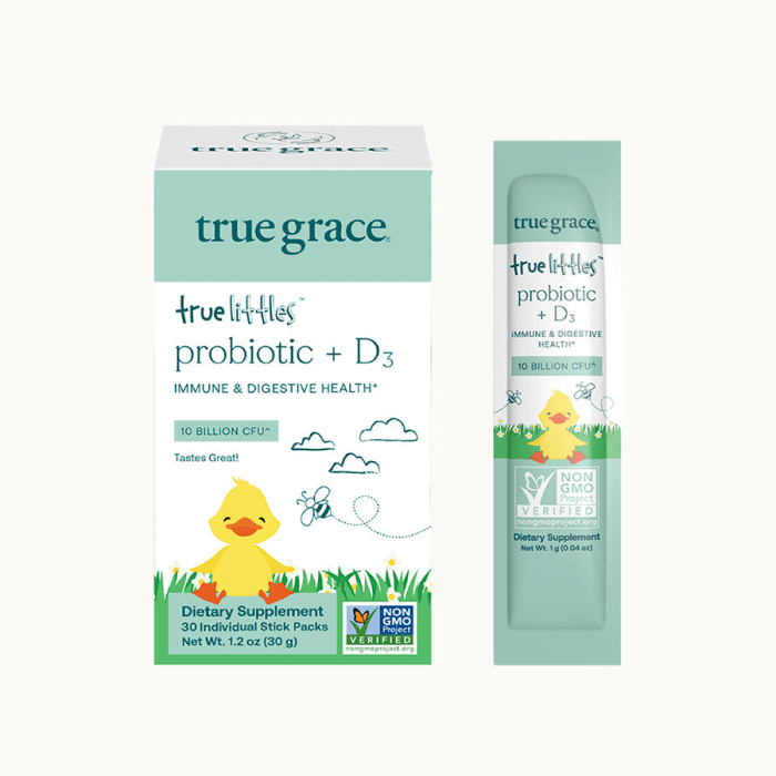 True Grace Littles Kids Probiotic + D3, 30 Count