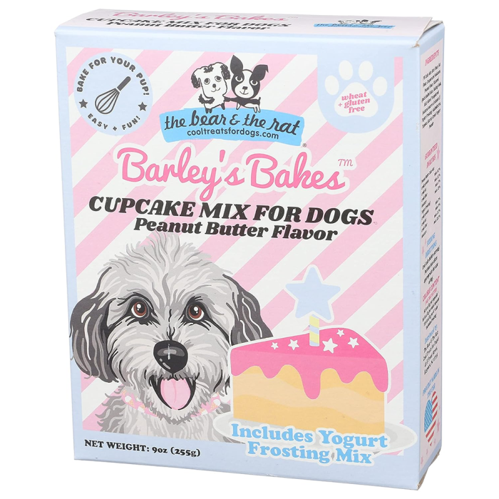 The Bear & The Rat Peanut Butter Cupcake Mix for Dogs, 9oz.