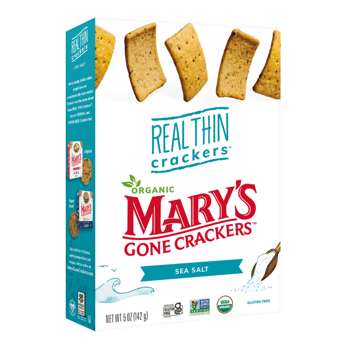 Mary's Gone Crackers Sea Salt Real Thin Crackers, 5oz.