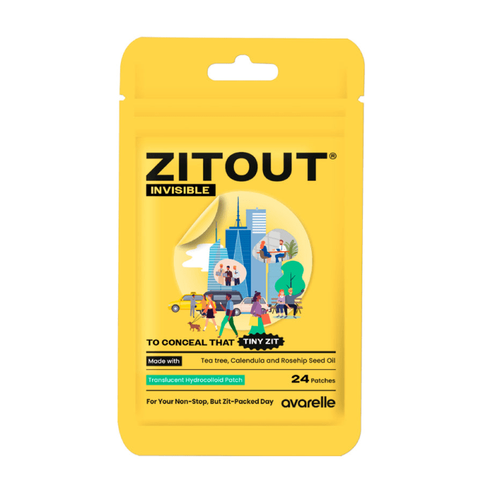 Avarelle Zitout Invisible Extra Thin Pimple Patches, 24 Count