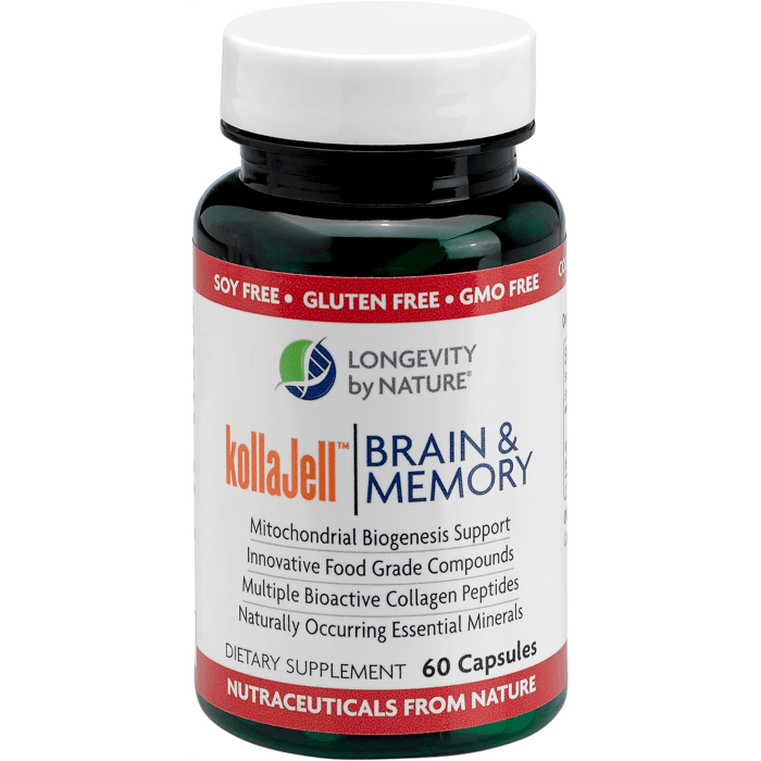 Longevity By Nature KollaJell Brain & Memory, 60 Capsules