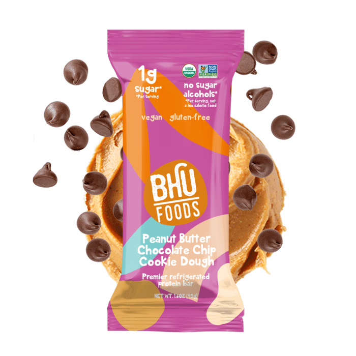 BHU Foods Peanut Butter Chocolate Chip Cookie Dough, 1.6oz.