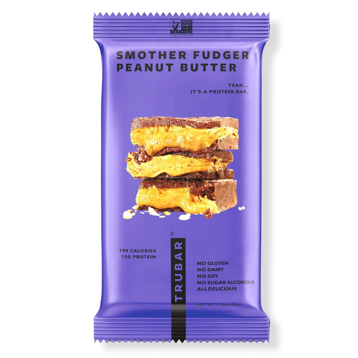 Trubar Smother Fudger Peanut Butter Protein Bar, 1.76oz.