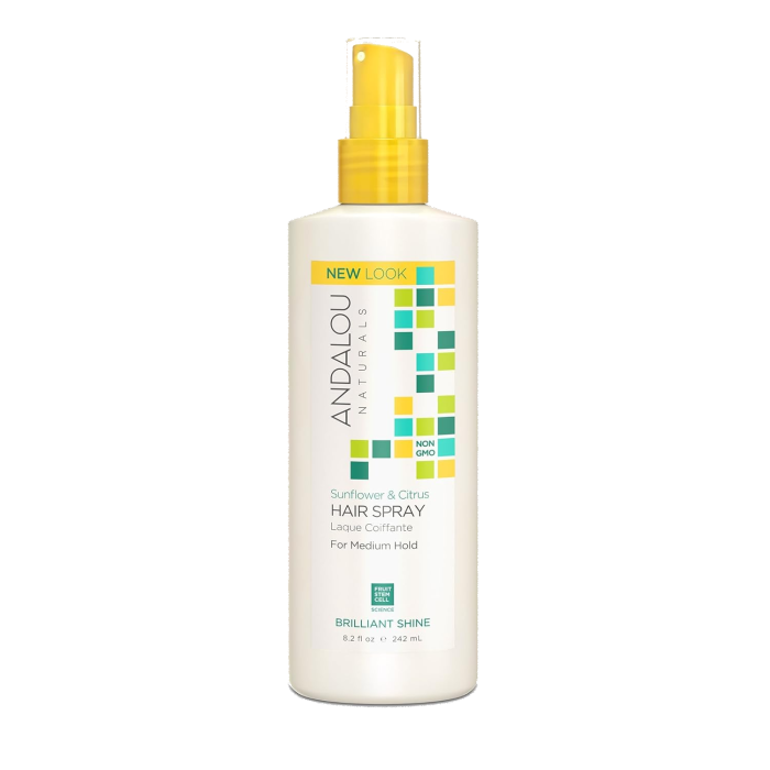 Andalou Naturals Sunflower & Citrus Brilliant Shine Hair Spray, 8.2 fl. oz.