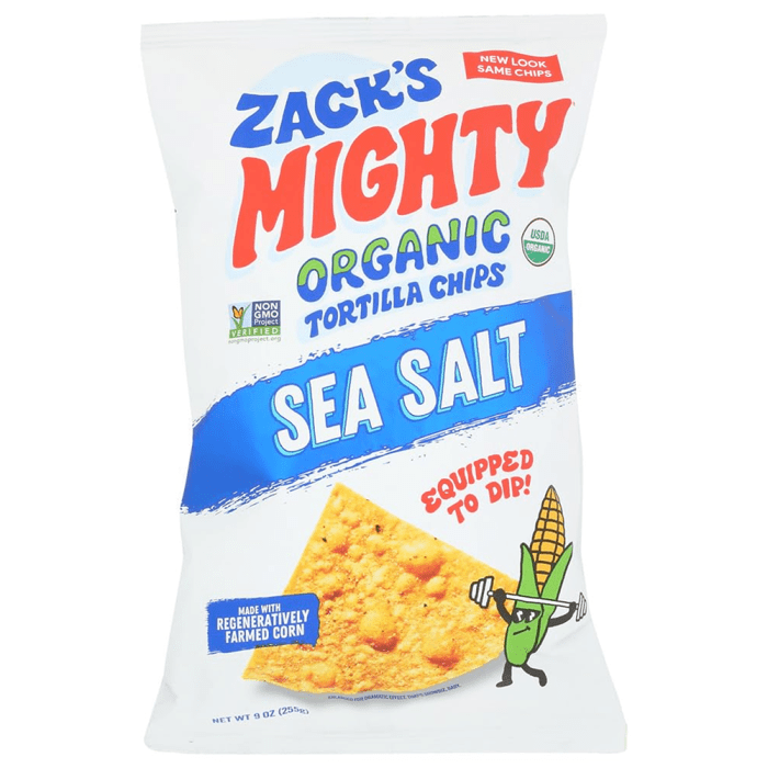 Zacks Mighty Organic Sea Salt Tortilla Chips, 9oz.