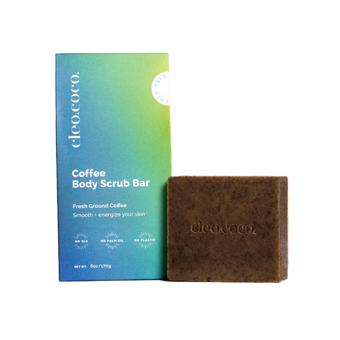 Cleo+Coco Coffee Body Scrub Bar, 4.5oz.