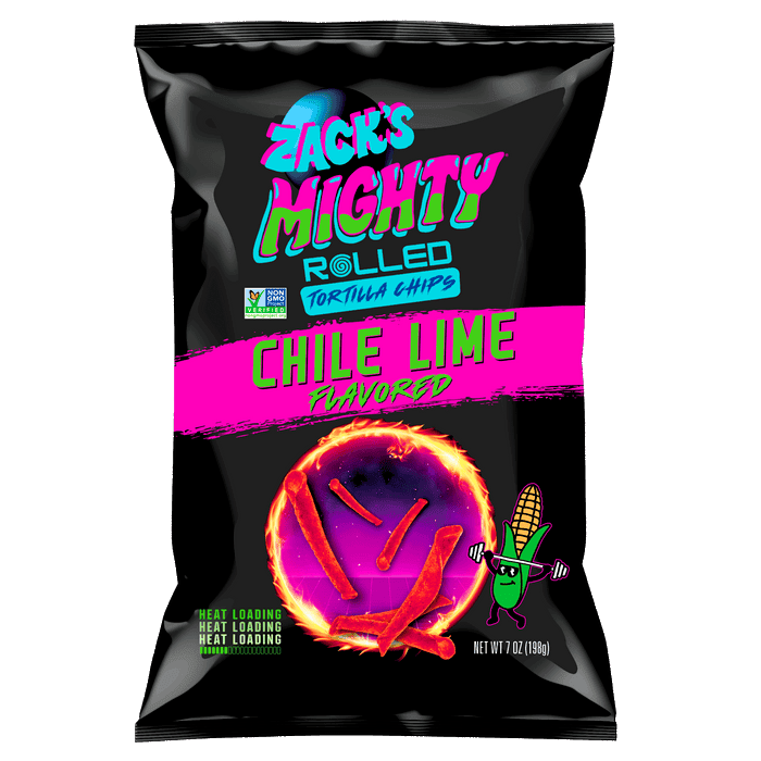 Zack's Mighty Chile Lime Rolled Tortilla Chips, 7oz.