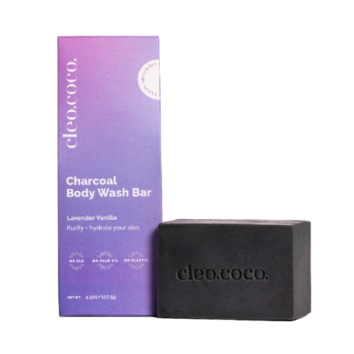 Cleo+Coco Charcoal Body Wash Bar, 4.5oz.