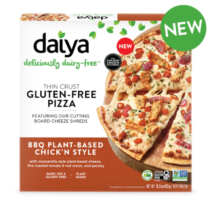 Daiya Dairy Free Gluten Free Bbq Chick'n Style Vegan Pizza, 15.3oz