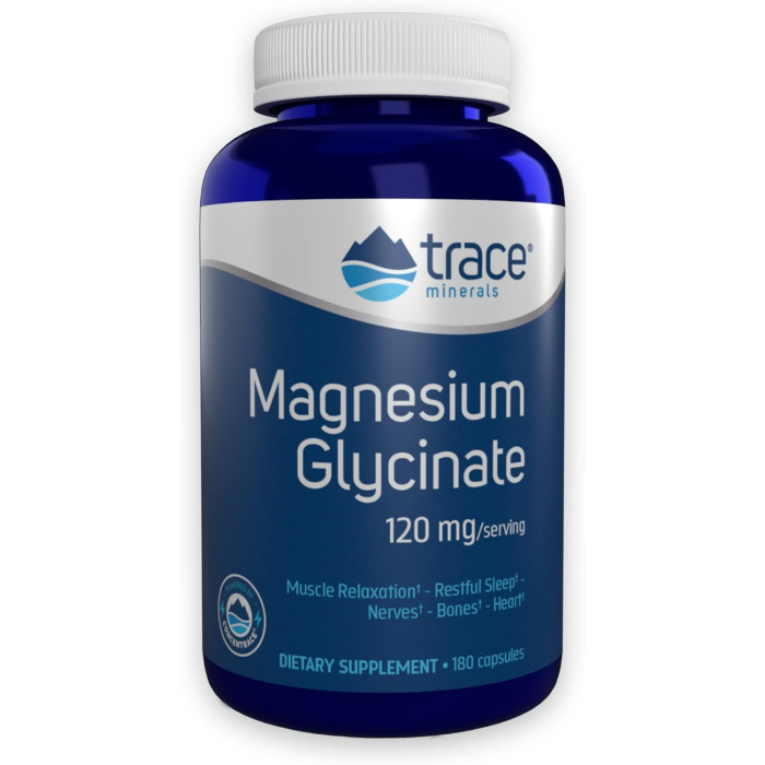 Trace Minerals Magnesium Glycinate, 180 Capsules