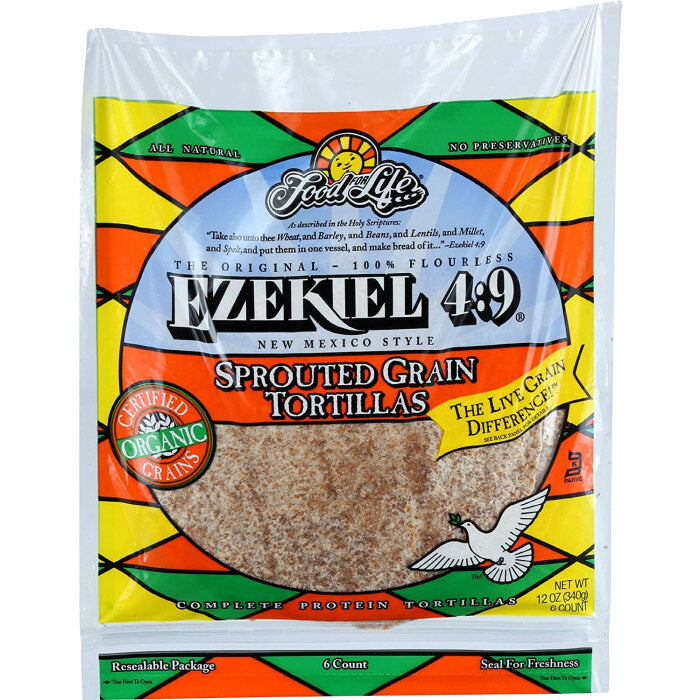 Food for Life Ezekiel 4:9 Sprouted Grain Tortillas, 6 Count