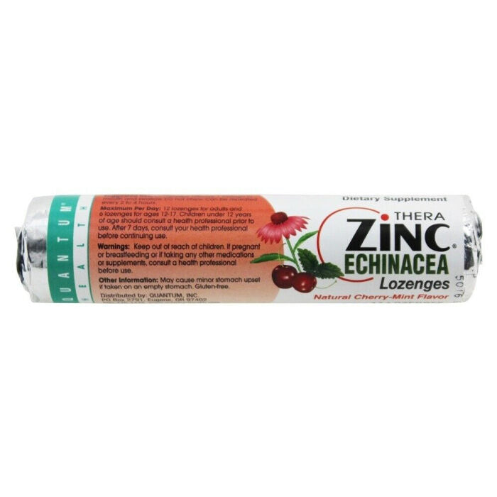 Quantum Health Thera Zinc Echianacea Cherry-Mint Lozenges, 14 Lozenges