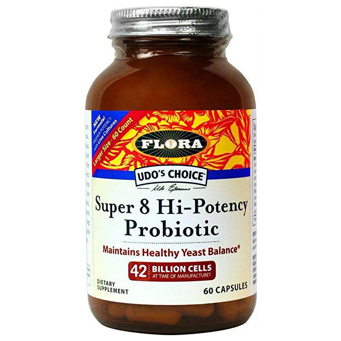 Flora Super 8 Hi-Potency Probiotic, 60 capsules