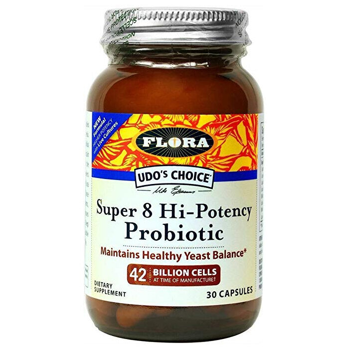 Flora Super 8 Hi-Potency Probiotic, 30 capsules