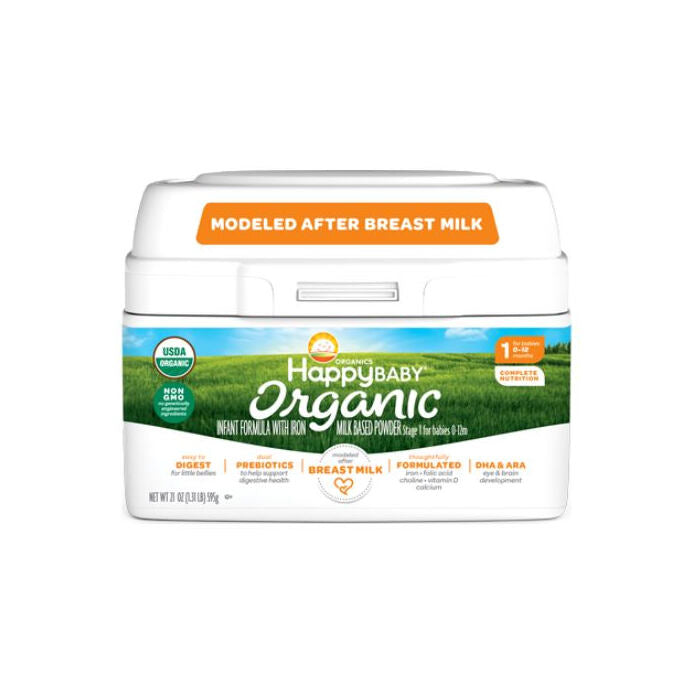 Happy Baby Organic Infant Formula Stage 1, 21 oz.