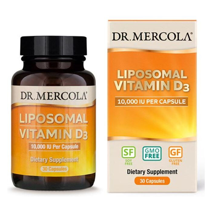 Dr. Mercola Liposomal Vitamin D3 10000 IUs, 30 Capsules