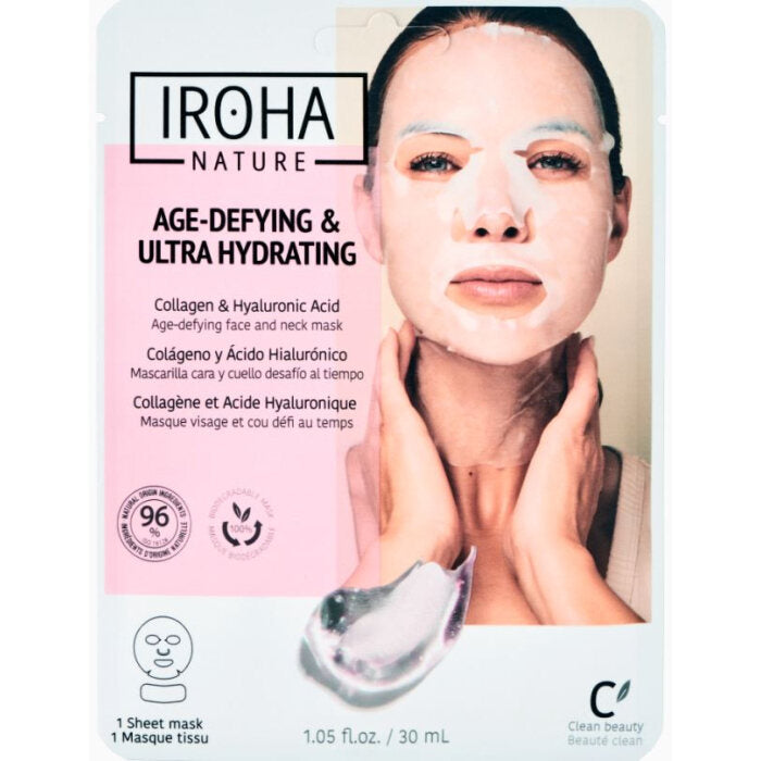 Iroha Nature Age Defying & Ultra Hydrating Face and Neck Mask, 1.05 oz.