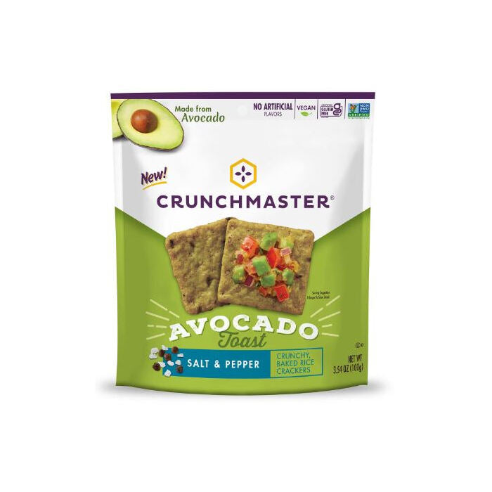 Crunchmaster Avocado Toast Salt & Pepper Crackers, 3.54 oz.