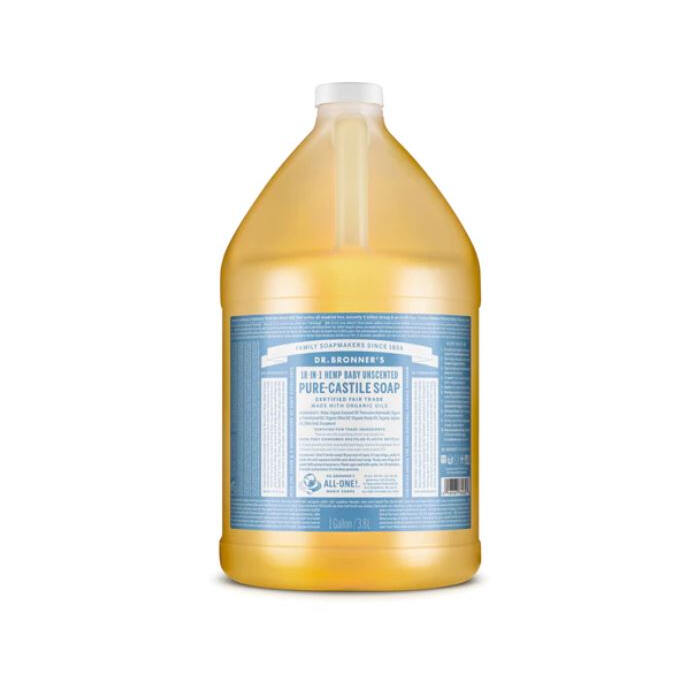 Dr. Bronner's Baby Unscented Pure-Castile Liquid Soap, 1 Gallon