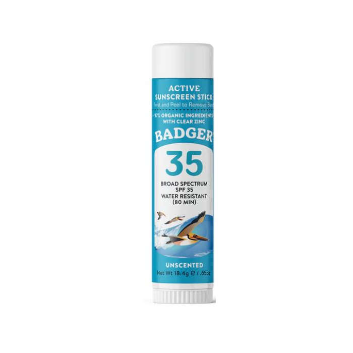 Badger Active Mineral Sunscreen Face Stick SPF 35, .65 oz