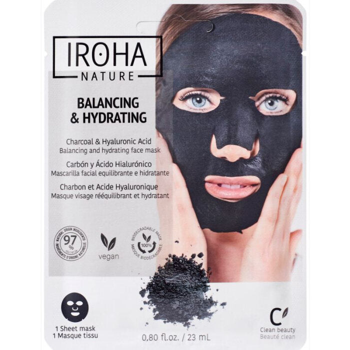 Iroha Nature Balancing & Hydrating Charcoal Face Mask, 0.64 oz.