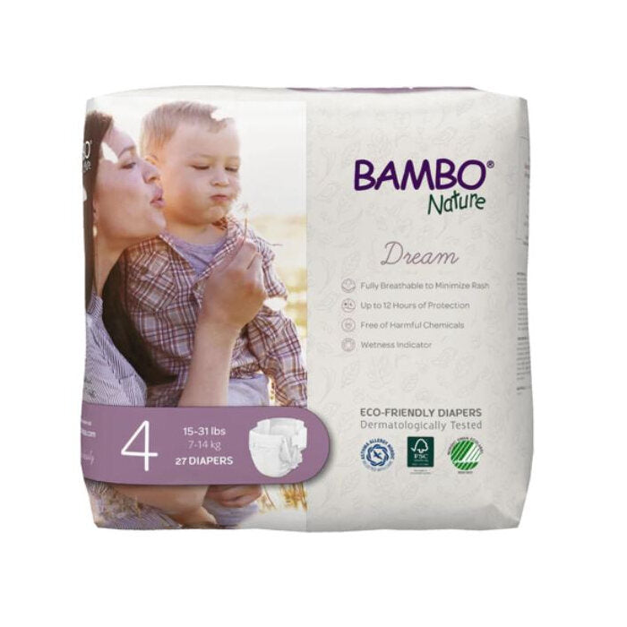 Bambo Nature Dream Diapers Size 4, 27 Count