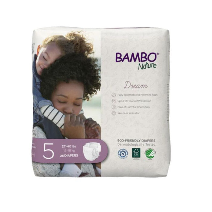 Bambo Nature Dream Diapers Size 5, 25 Count