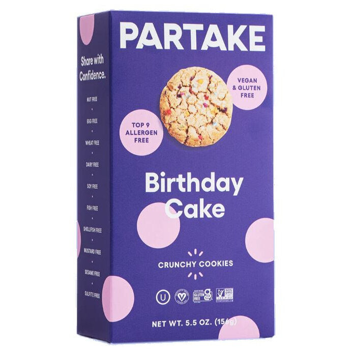 Partake Birthday Cake Crunchy Cookies, 5.5 oz.