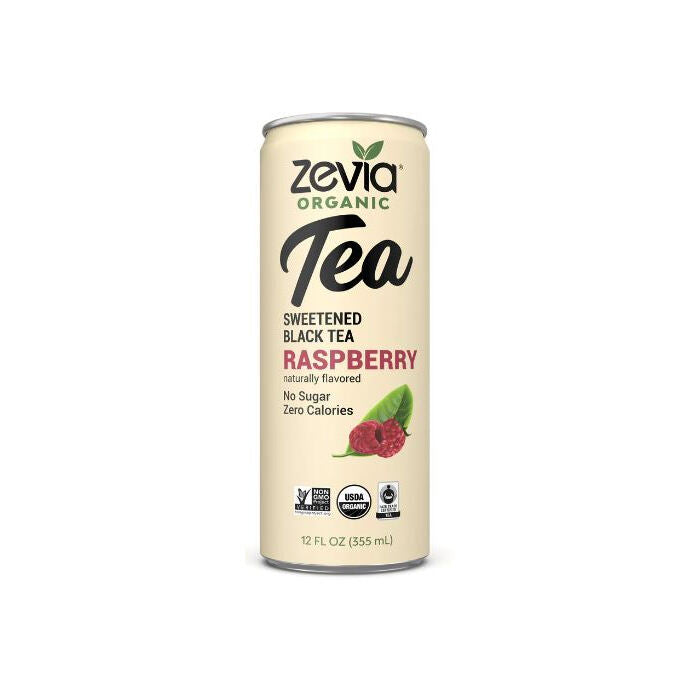 Zevia Organic Sweetened Black Tea Raspberry, 12 oz.