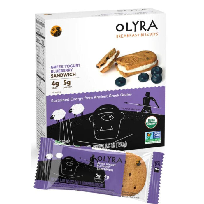 Olyra's Breakfast Biscuit Greek Yogurt Blueberry, 5.3 oz.